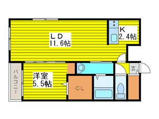 ココ南高前の物件間取画像